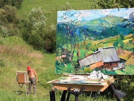 В селі Криворівні розпочався міжнародний пленер художників