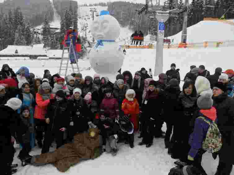 Прикарпатський сніговик потрапив до книги рекордів України