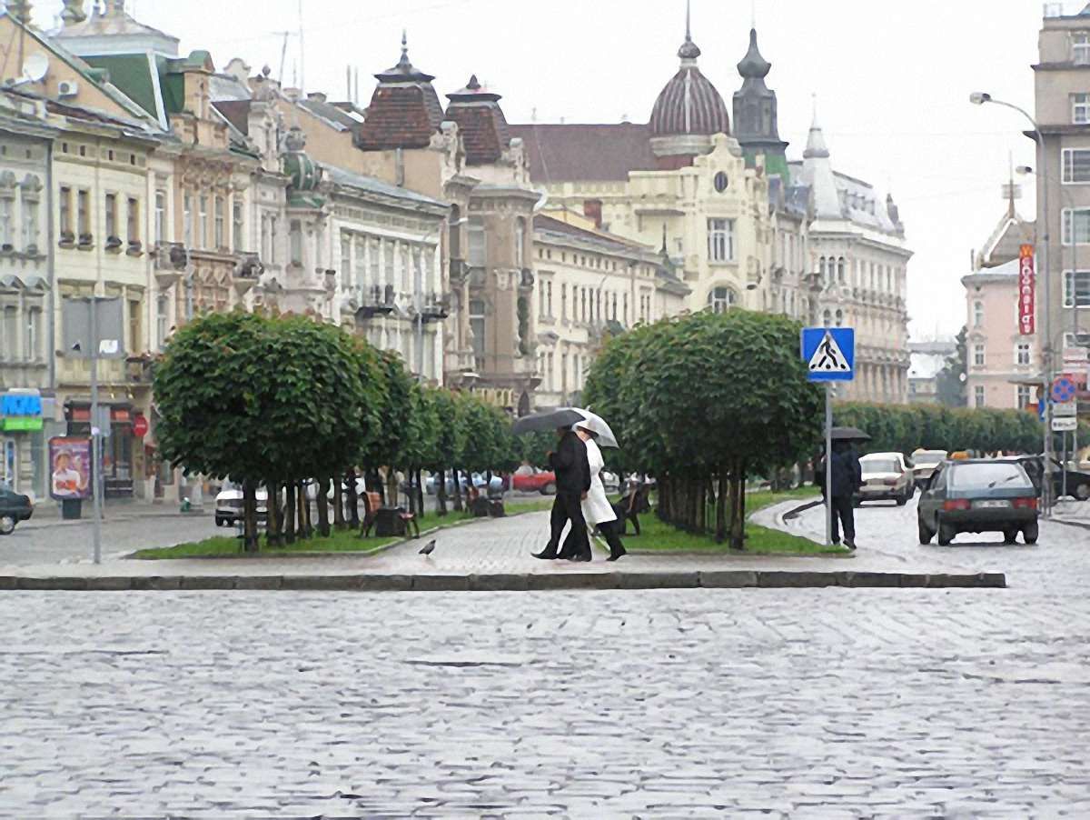 Дерева в центрі Львова одягнуть у прапори країн-учасниць Євро