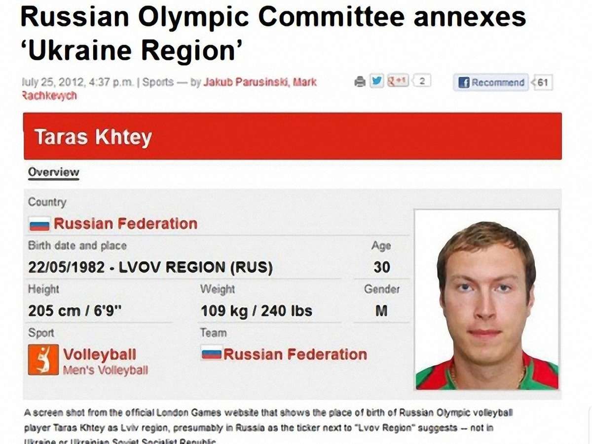 Українці просять оргкомітет Олімпіади виправити помилки на сайті