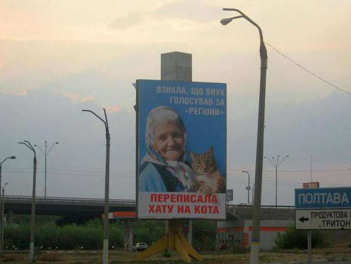 Власниця білборда «бабусі з котом» - в реанімації після дзвінка чиновника