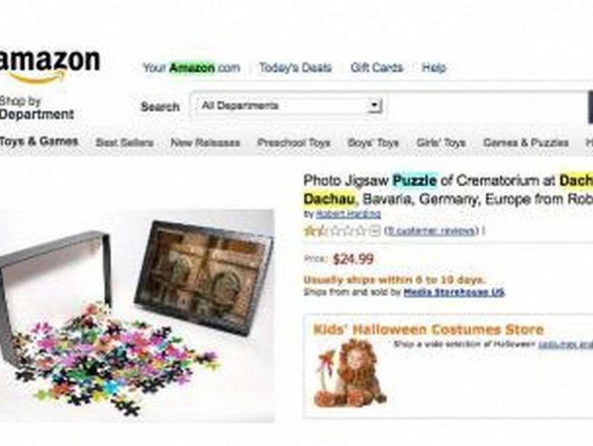 Amazon критикують за продаж пазлів із крематорієм Дахау