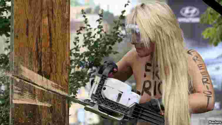 Янукович вимагає суворого покарання для FEMEN за зрізаний хрест