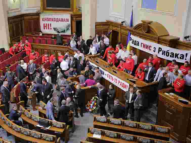 Опозиція знову заблокувала Раду