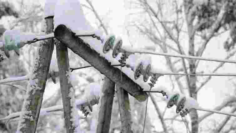 На Львівщині через снігопад вже 60 населених пунктів без світла 