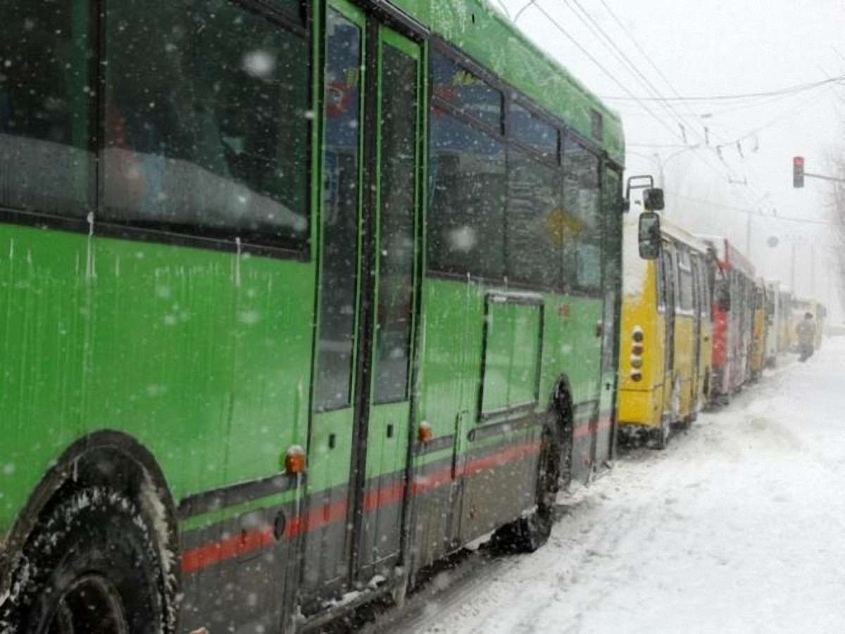 Сніг у Львові не припиняється: на дорогах стоять автобуси
