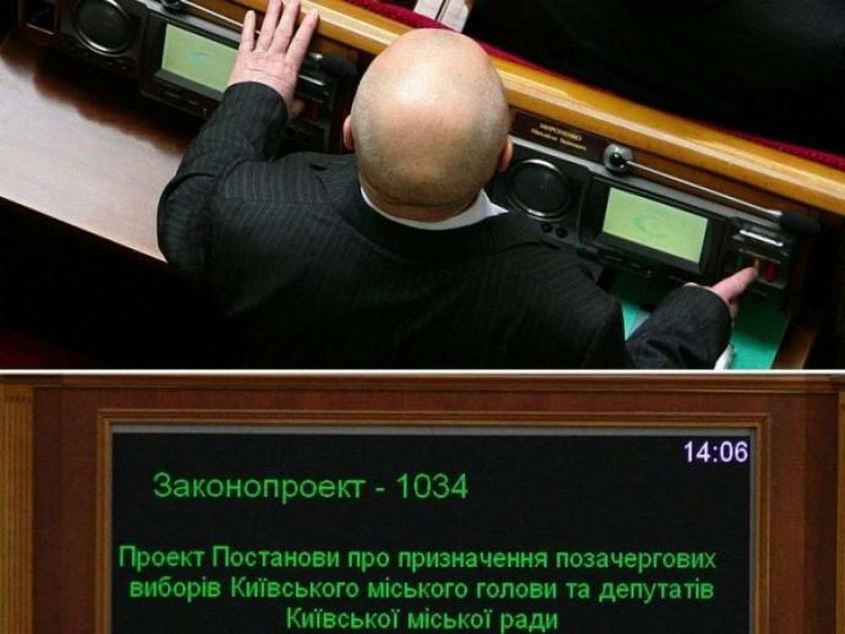 При голосуванні про вибори в Києві регіонал «утримався» за двох. Фото