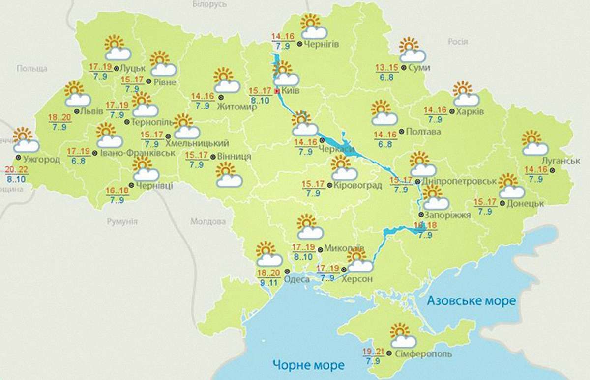 Завтра в Україні пригріє до +22°С