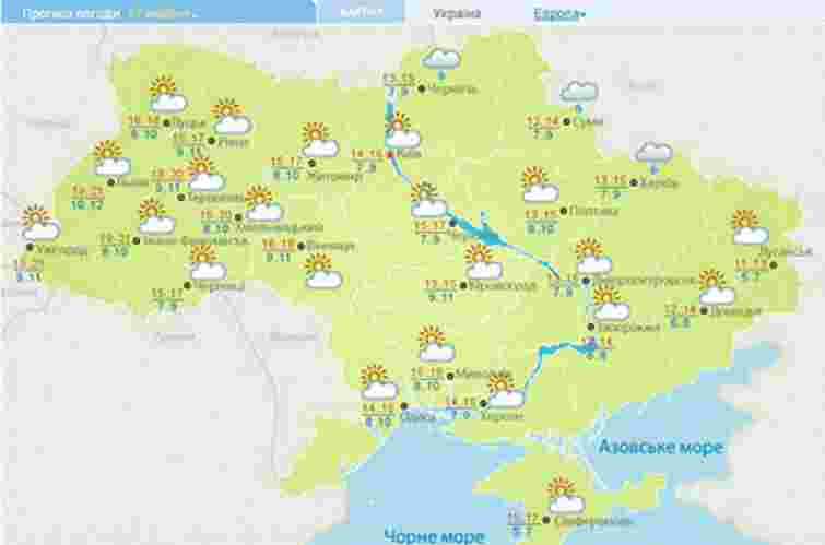 Днями в Україні – тепло і вітряно