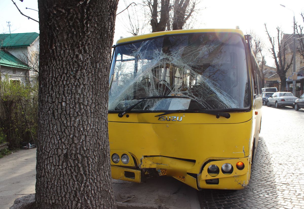 У Львові автобус в’їхав у дерево: одна людина загинула