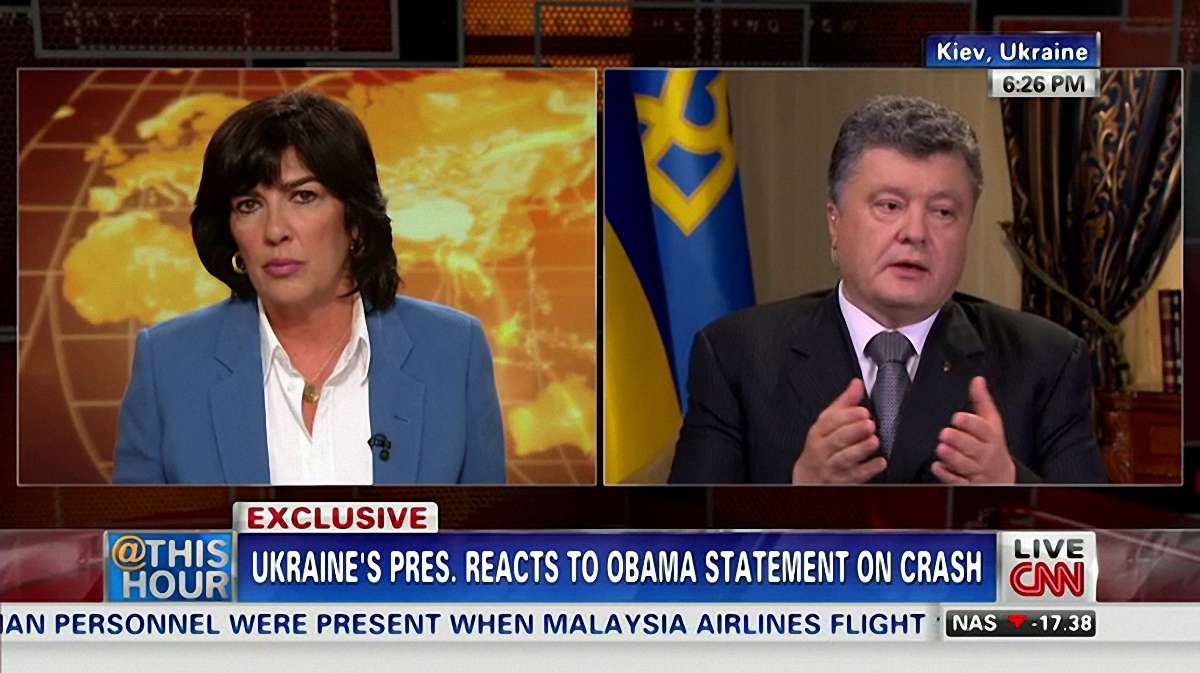 В інтерв'ю CNN Порошенко закликав Росію не робити «безвідповідальних заяв»