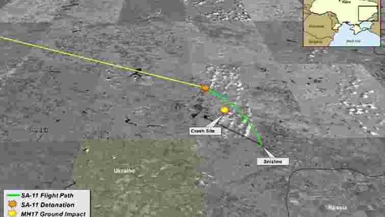 США створили схему польоту ракети, якою терористи над Торезом збили «Боїнг»