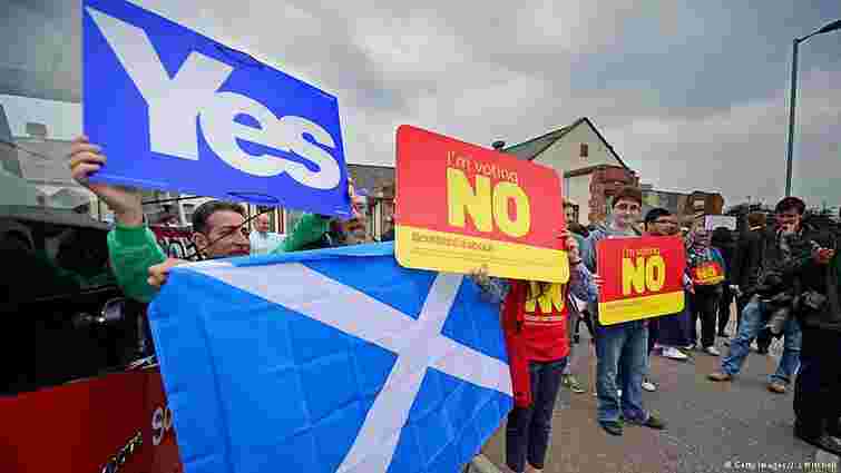 Кількість прихильників незалежності Шотландії різко збільшилася за два тижні до референдуму