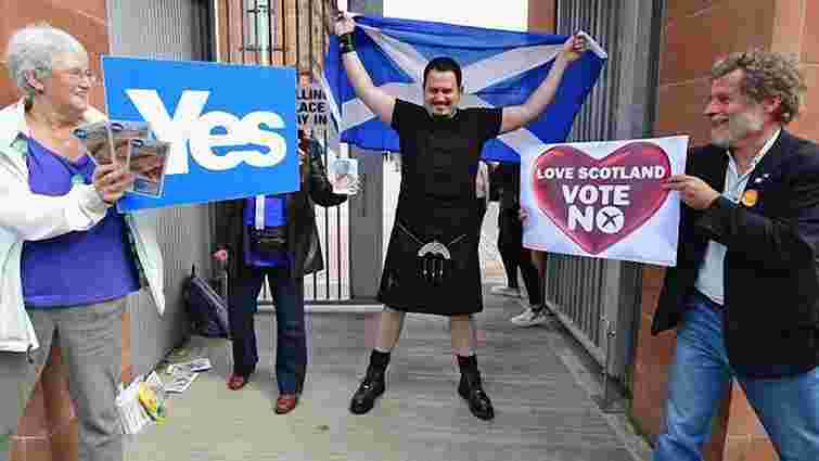Перші результати референдуму Шотландії: 57,8% висловилися проти незалежності