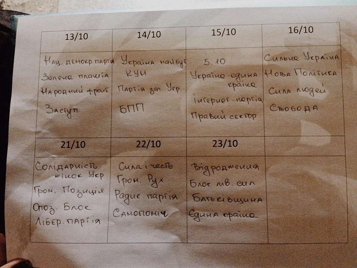 Стало відомо, в якому порядку політичні партії виходитимуть на теледебати (список)