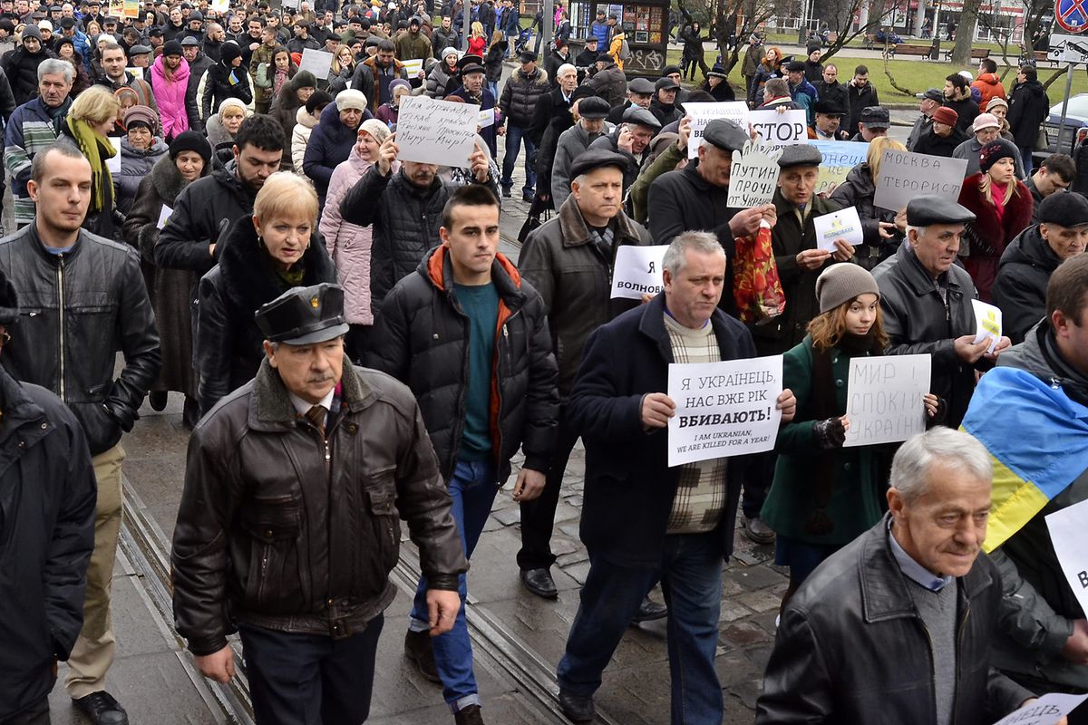 Львів'яни вийшли на марш протесту проти російської агресії щодо України