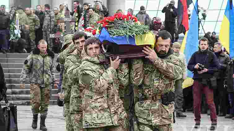 Сьогодні на Майдані Незалежності прощались із загиблими бійцями «Айдару» і «Азову»