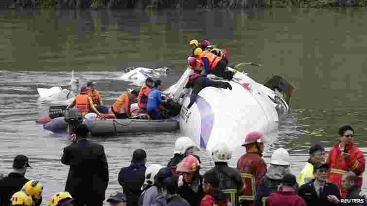 На Тайвані пасажирський літак впав у річку посеред міста (відео)