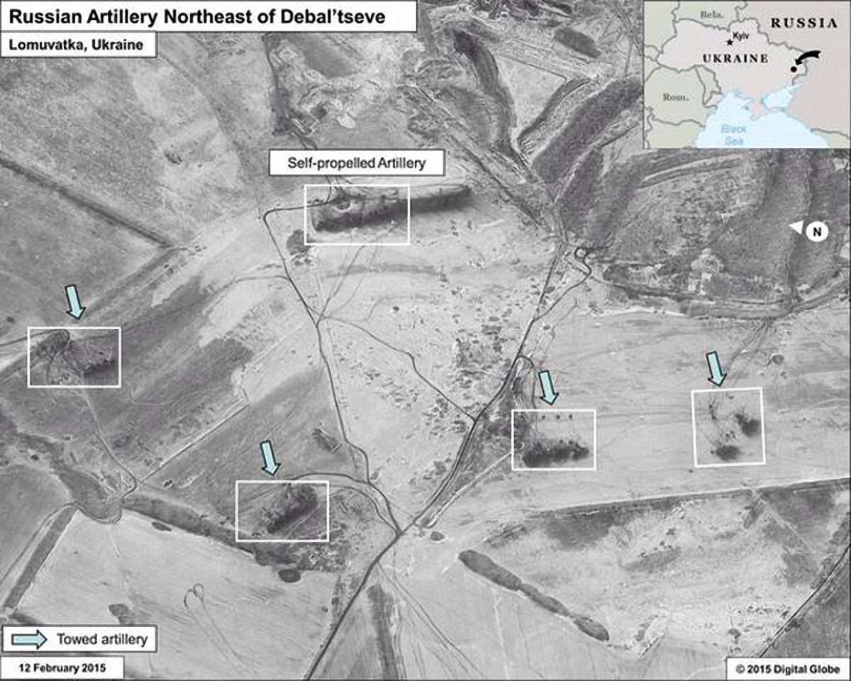 Посол США опублікував супутникові фотографії російської техніки під Дебальцевим