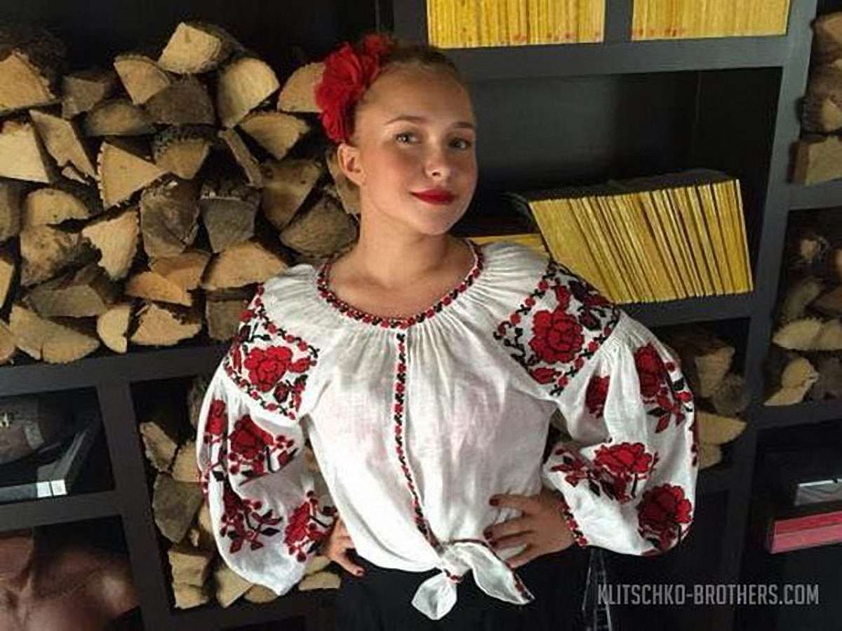 Наречена Володимира Кличка у День всіх закоханих одягнула вишиванку