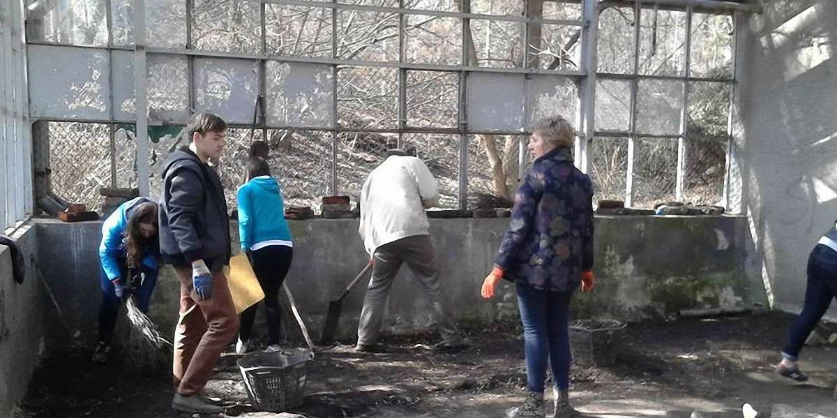 Небайдужі львів’яни працюють над відновленням оранжереї Стрийського парку