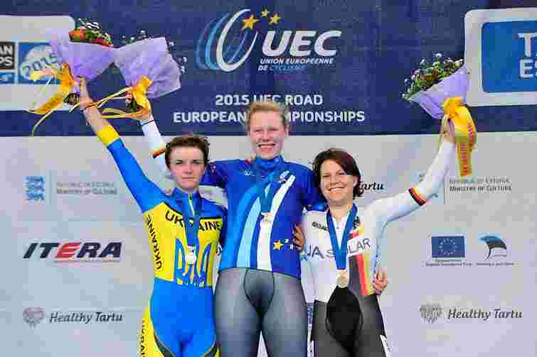 Українська велосипедистка, яку збив джип, виграла срібло чемпіонату Європи