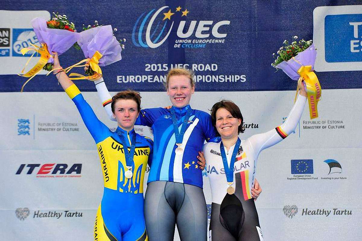 Українська велосипедистка, яку збив джип, виграла срібло чемпіонату Європи