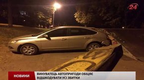 Водій машини, що влетіла у міський скейт-парк, обіцяє відшкодувати усі збитки