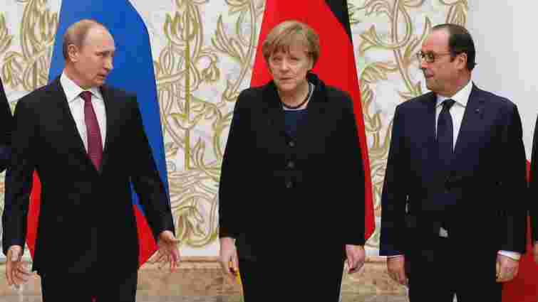 Олланд, Меркель і Путін домовилися про припинення вогню на Донбасі з 1 вересня