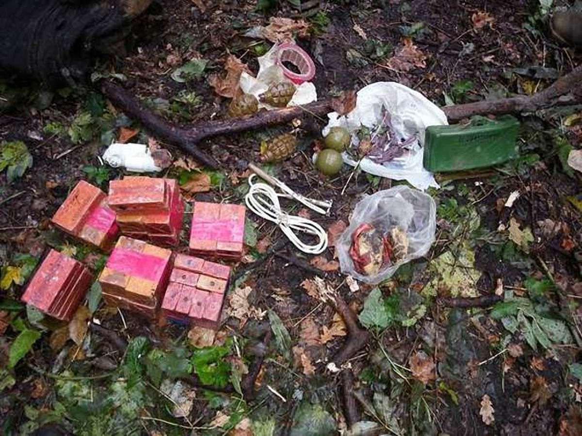 СБУ виявила схованку з вибухівкою у лісі на Донеччині
