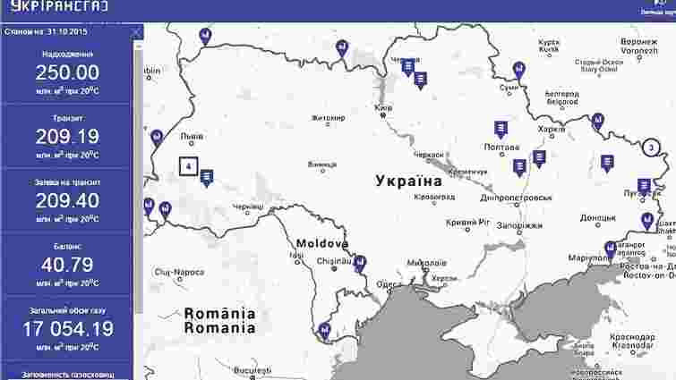 «Укртрансгаз» запустив онлайн-карту запасів газу