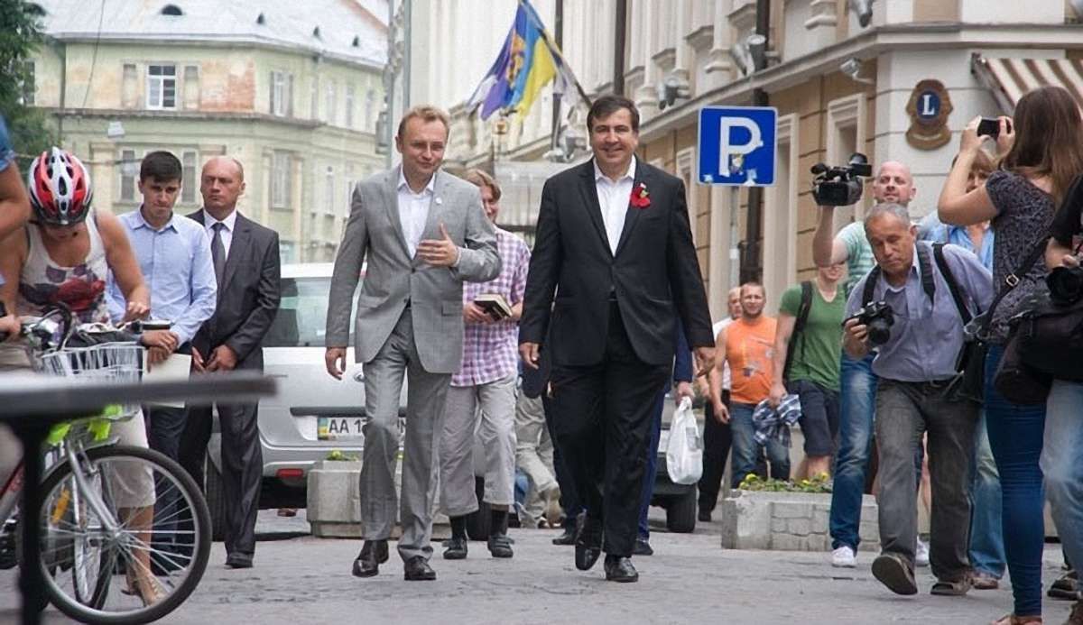 Саакашвілі закликав львів’ян підтримати Андрія Садового на виборах мера