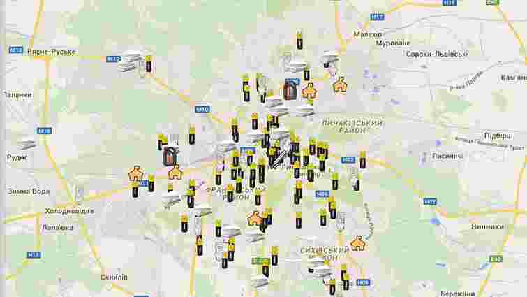 У Львові з’явилась інтерактивна мапа із пунктами утилізації батарейок та ртутних ламп
