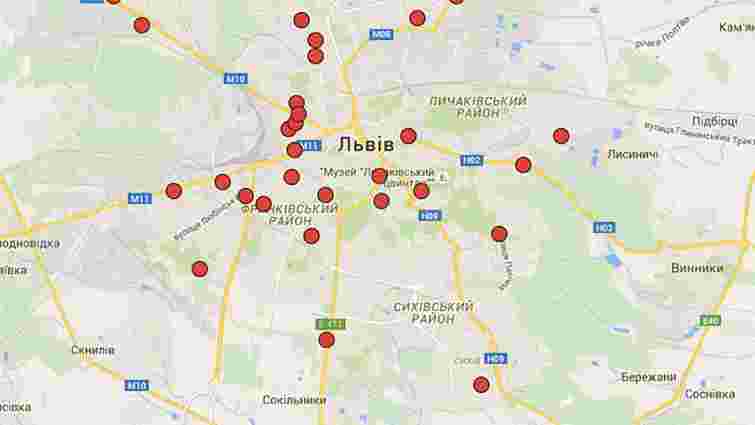 Львівська міськрада оприлюднила карту скандальних забудов