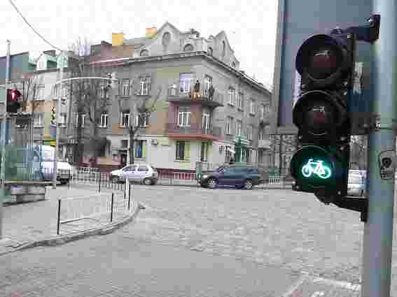 У Львові встановили перший велосипедний світлофор