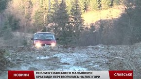 Поблизу Славського мальовничі краєвиди перетворили на лисі гори