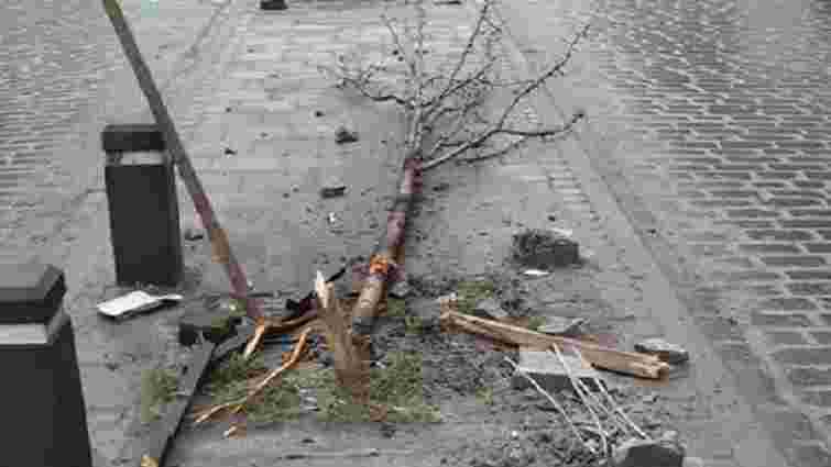 Автомобілем, який зламав дерева на Городоцькій, керував слідчий поліції