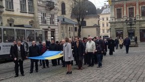 У Львові відзначили річницю підняття державного прапора на Ратуші
