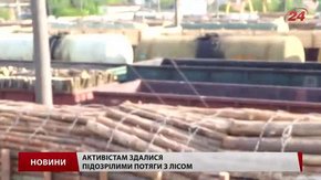 Поліція перевіряє товарняки з лісом, який спробували затримати активісти у Львові