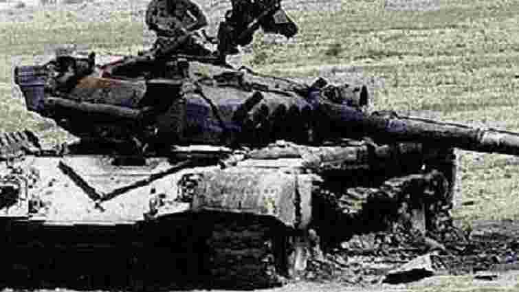 Українські бійці знищили біля Горлівки російський танк разом з екіпажем