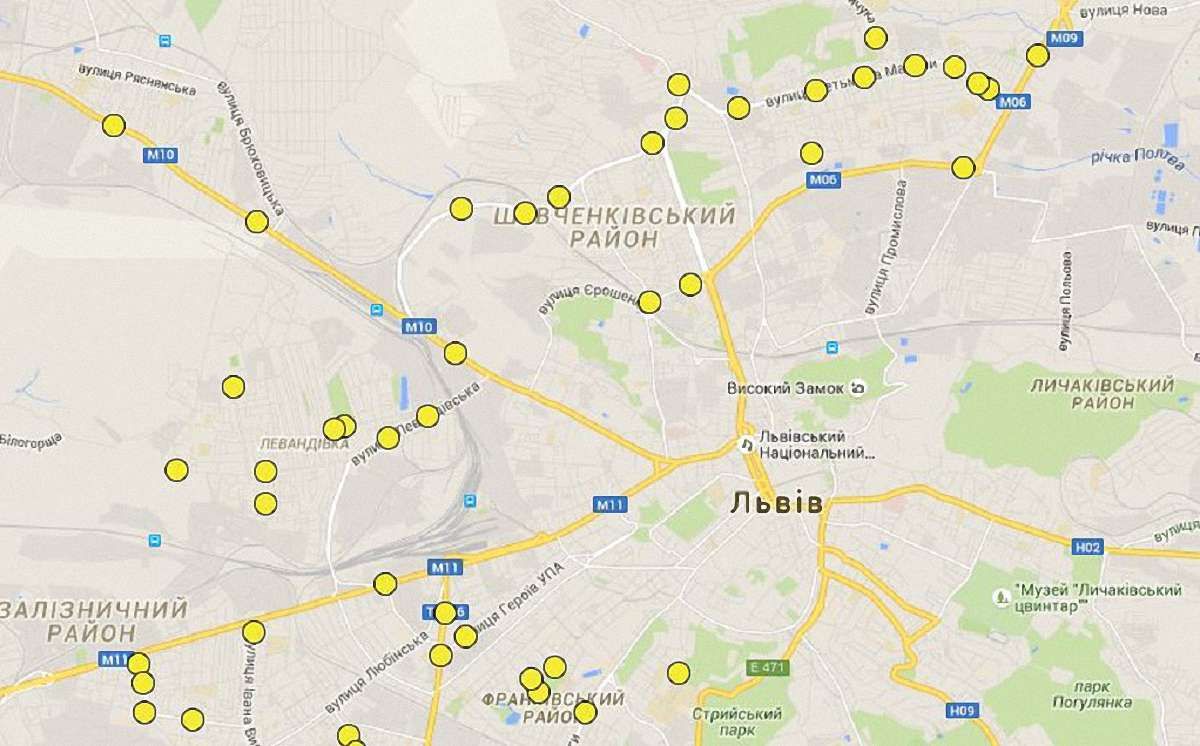 У Львові створили інтерактивну карту пішохідних переходів, які освітлять цьогоріч