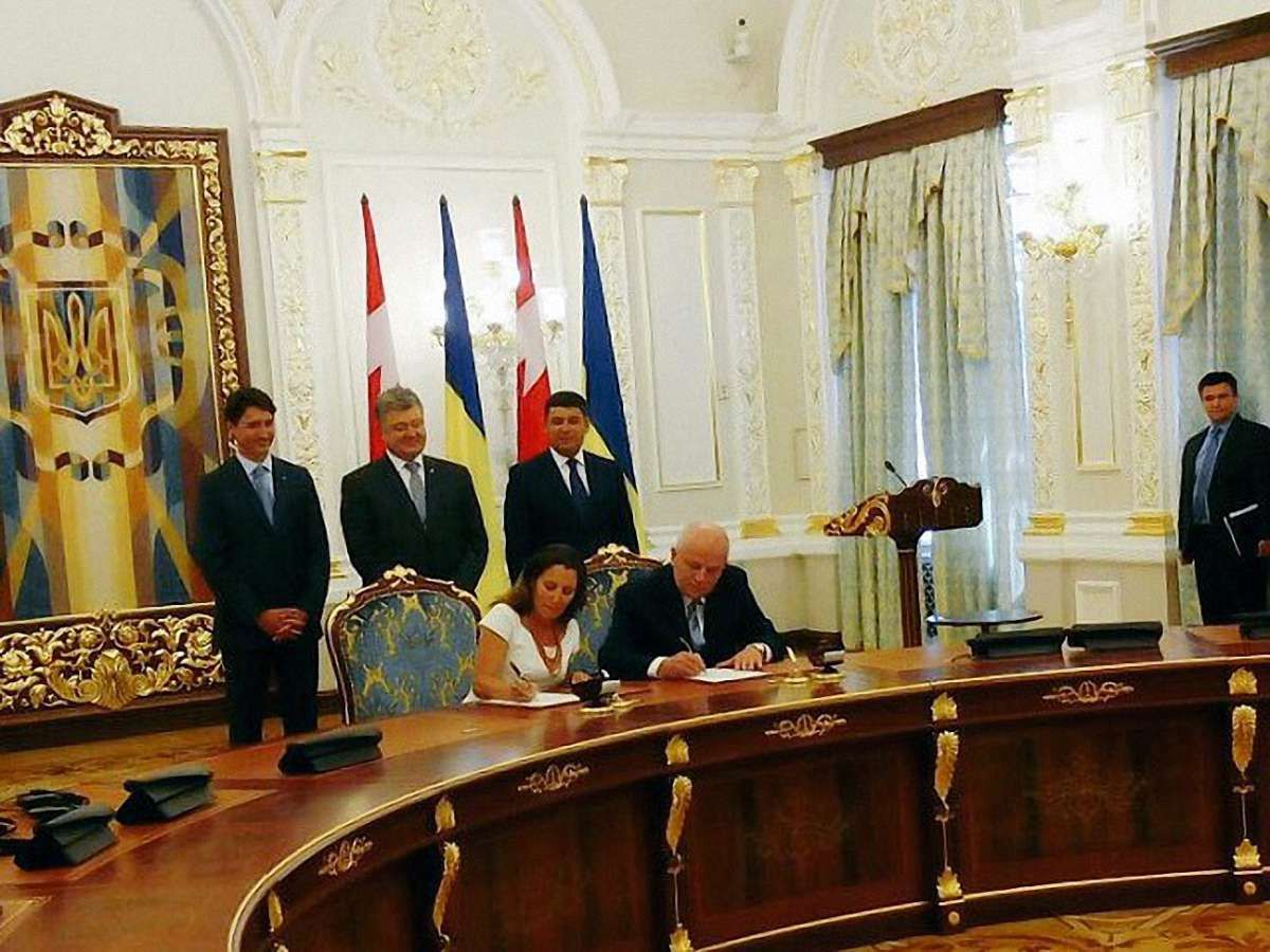 Україна і Канада підписали угоду про зону вільної торгівлі