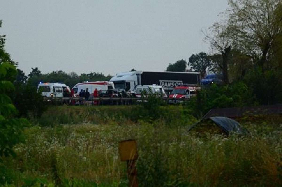 Внаслідок зіткнення легковика з автобусом загинула жінка та травмувалися троє людей