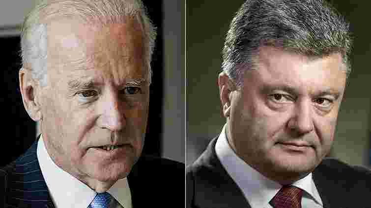 Порошенко обговорив з віце-президентом США ситуацію в Криму і на Донбасі