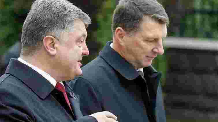 Президенти України і Латвії обговорять повернення конфіскованих €50 млн