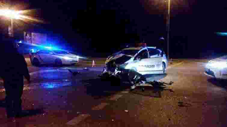 Вночі машина патрульної поліції Львова потрапила в аварію