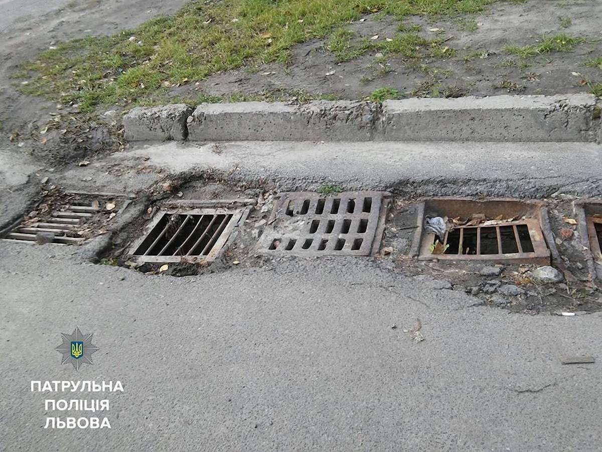У Львові критична ситуація з люками і дощоприймачами, – патрульна поліція