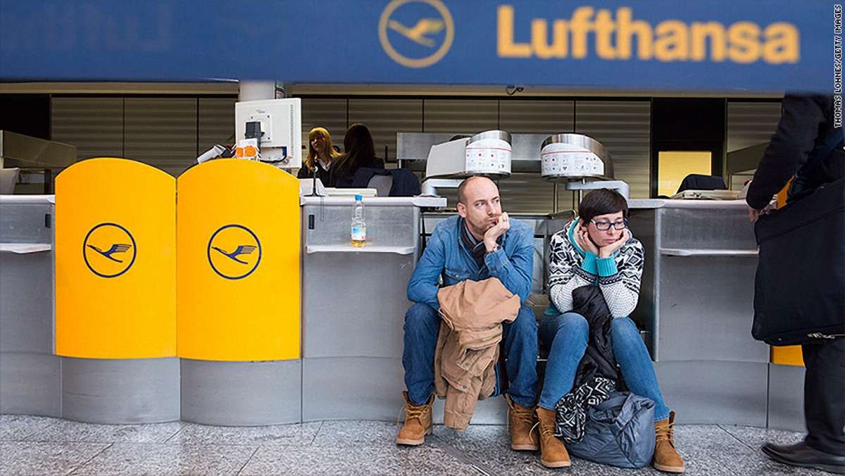 Німецька авіакомпанія Lufthansa скасувала понад 800 авіарейсів через страйк пілотів