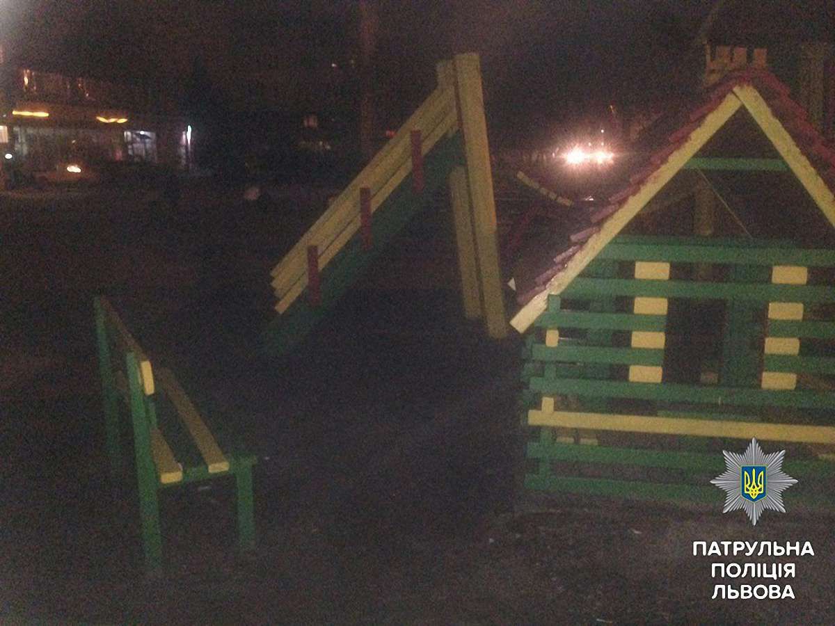 За розпивання алкоголю біля дітей на майданчику оштрафували двох львів’ян