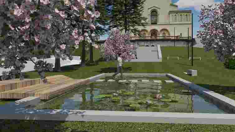 Біля церкви Покрови на Личаківській хочуть облаштувати громадський простір з водоймою